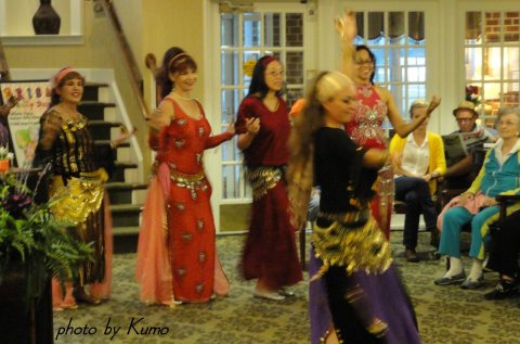 tribal group dancing